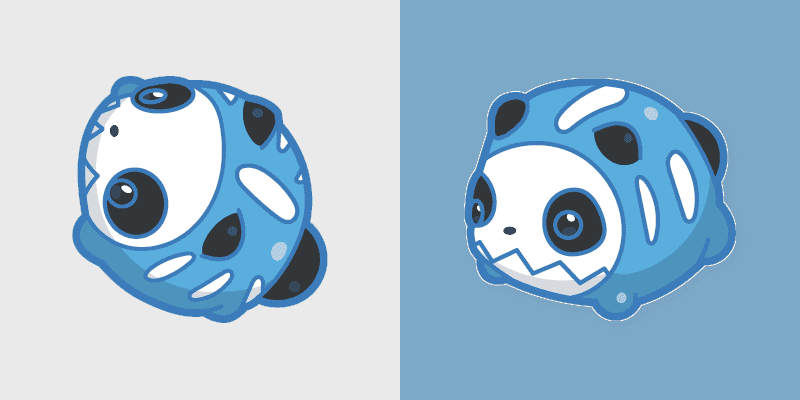 Cute Panda Sea Squirts Cursor Pack