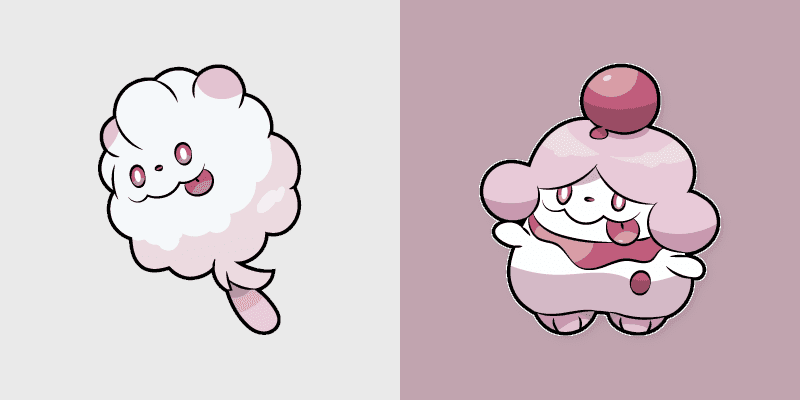 Cute Cursor Pokemon Swirlix and Slurpuff