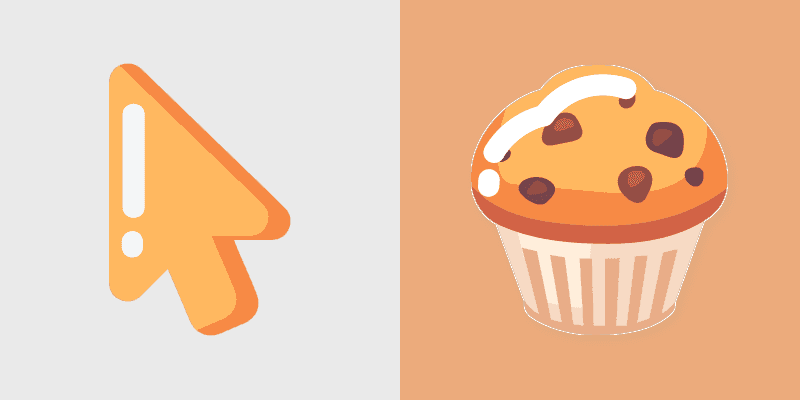 Cute Cursor Chocolate Muffin