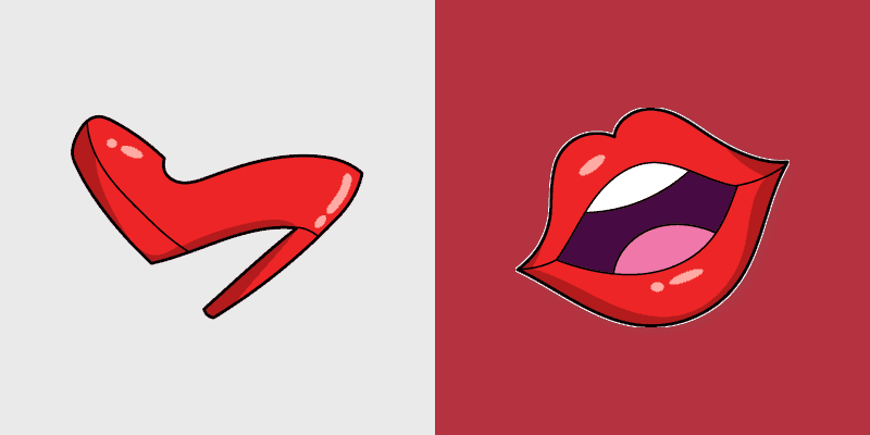 Cute Cursor Pack - VSCO Girl Heels and Red Lipstick