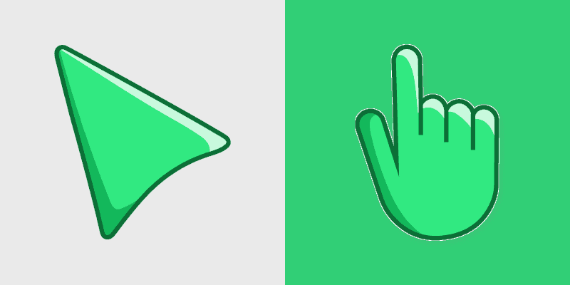 Cute Cursor Pack - Medium Spring Green