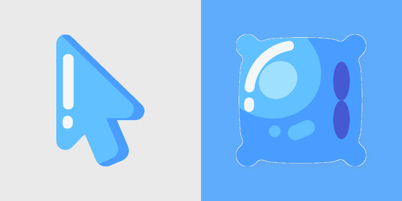Custom Cursor Collection - Blue Pillow Perfection