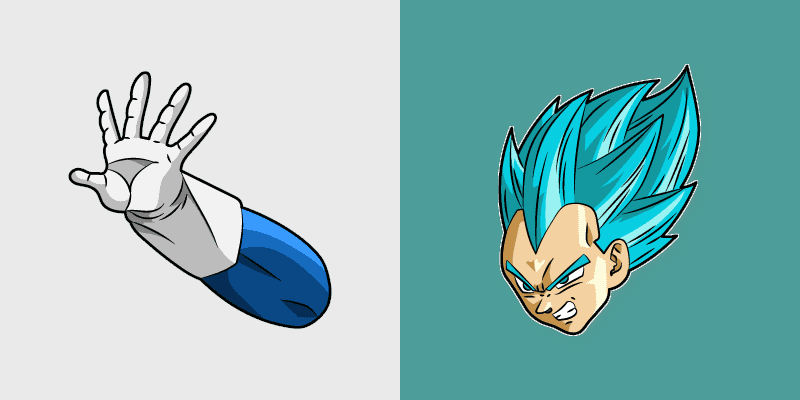 Dragon Ball Vegeta Custom Cursor Pack