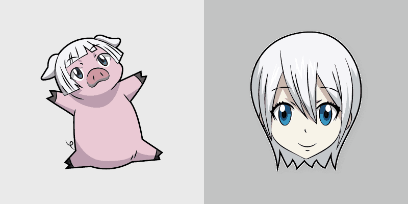 Custom Cursor Pack: Fairy Tail Lisanna Pig Mage