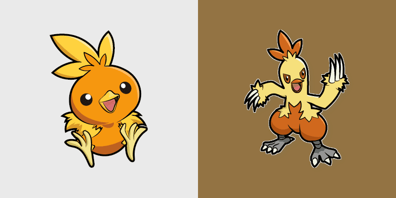 Torchic and Combusken