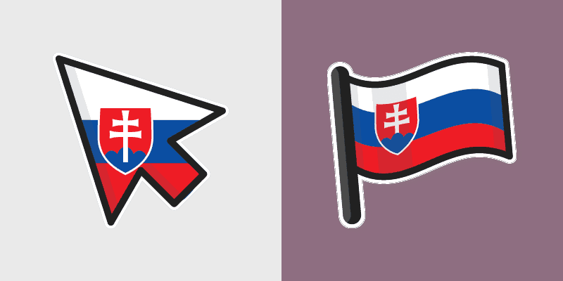 Custom Cursor Pack - Slovakia Flag Deluxe