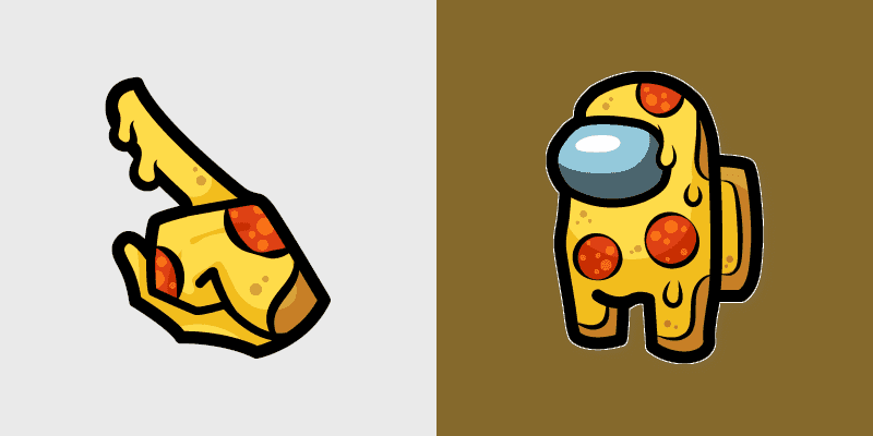 Among Us Cute Pizza Custom Cursor