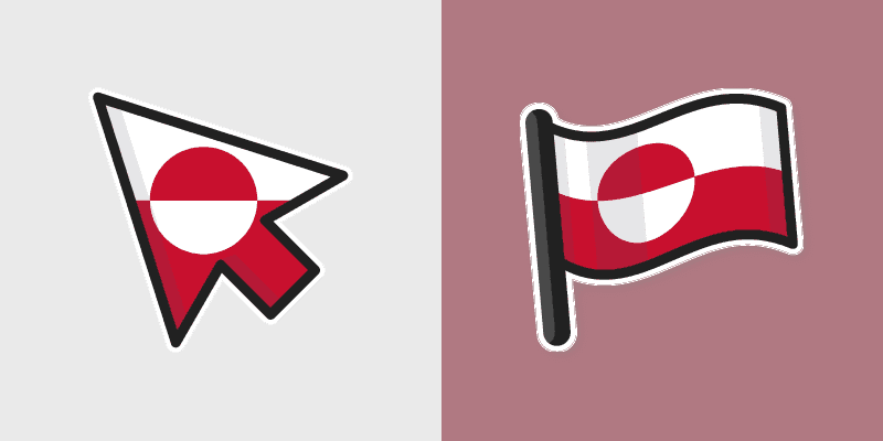 Custom Cursor Pack - Greenland Flag