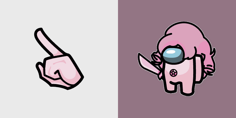 Custom Cursor - Among Us Steven Universe Rose Quartz
