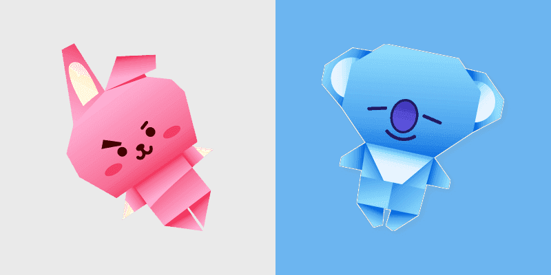 Origami Cooky and Koya