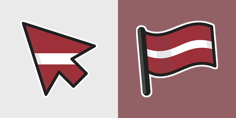 Custom Cursor Pack - Latvia Flag