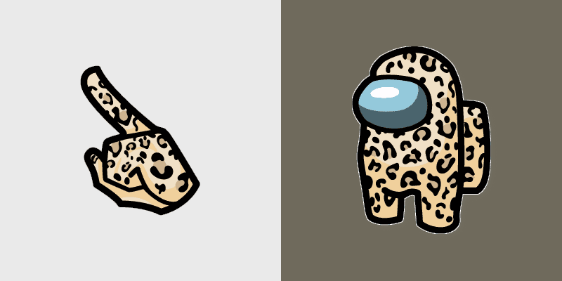 Cute Cursor - Among Us Leopard Art Pack
