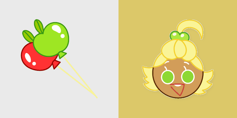Cute Cursor Cookie Run Apple & Balloons