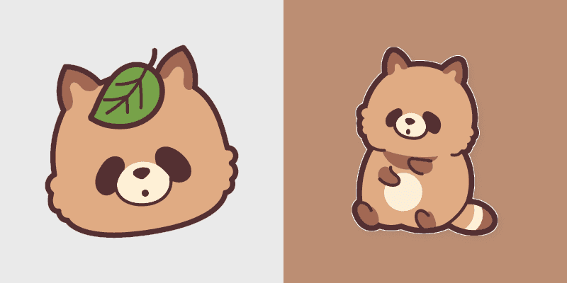 Tanuki Cute Mouse Cursor Pack