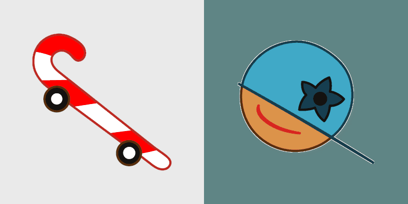 Cookie Run Skater Candy Cane Custom Cursor