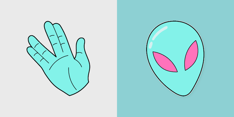 Cute Cursor Pack - VSCO Girl Alien and Hand