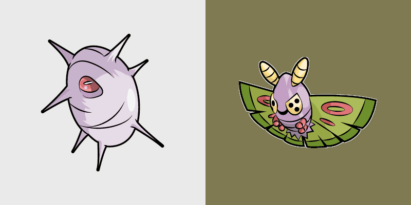 Custom Cute Pokemon Cascoon and Dustox Mouse cursor pack