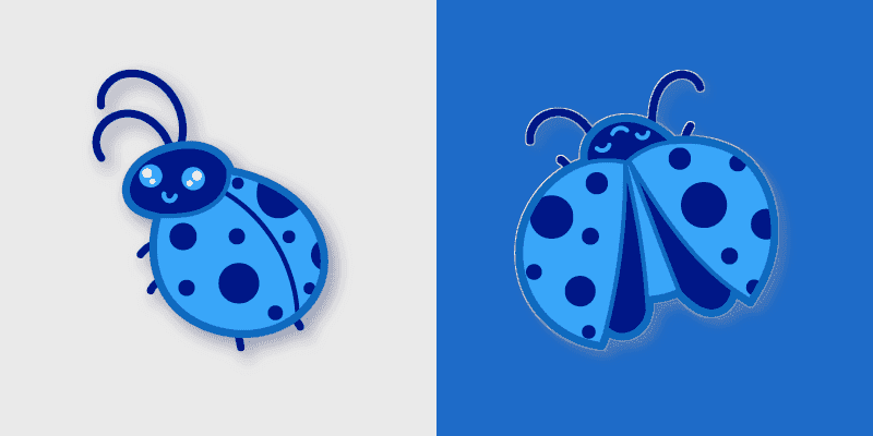 Cute Blue Ladybug