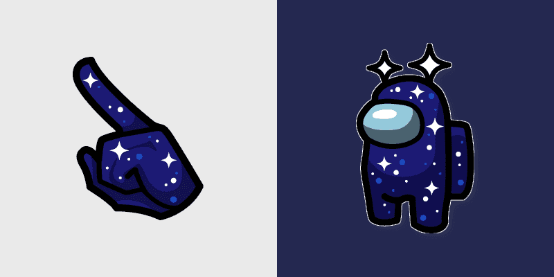 Custom Cursor Pack - Starry Night Among Us