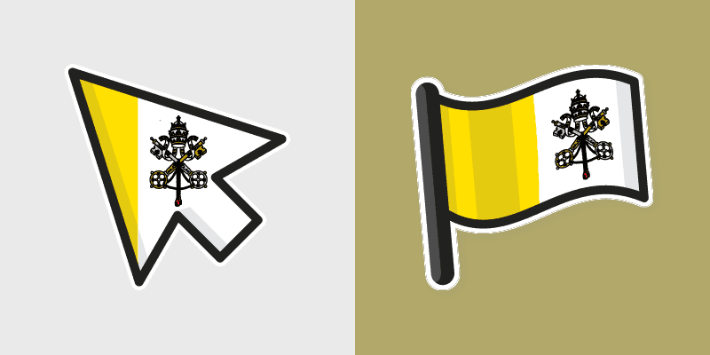 Vatican Cursor Pack - Custom Vatican Flag