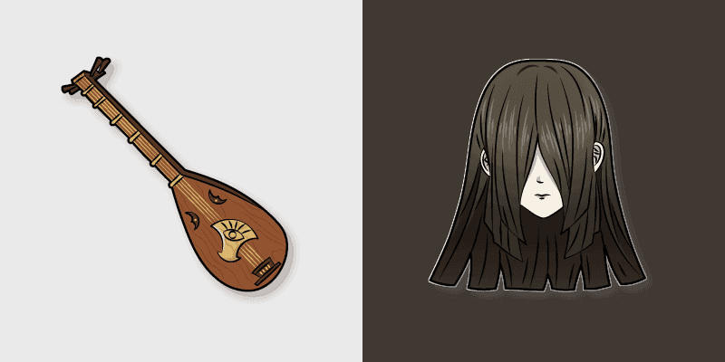 Custom Cursor Pack - Demon Slayer Nakime and Biwa