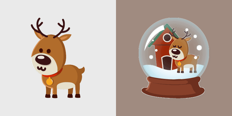 Reindeer Snow Globe