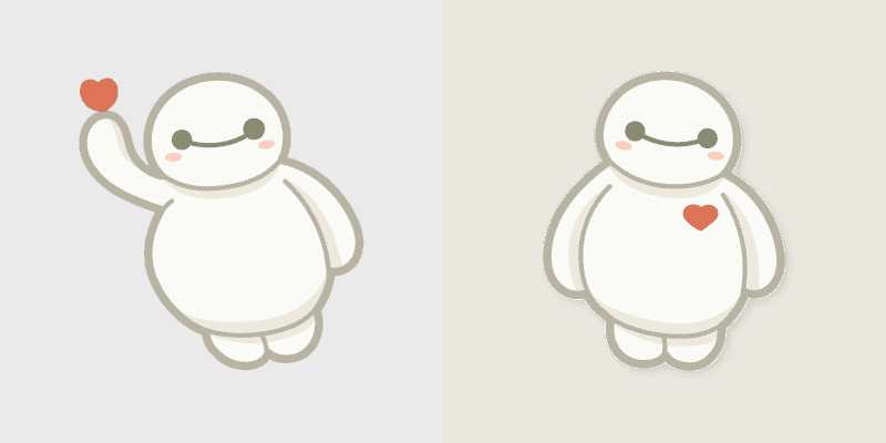 Cute Cursor Pack - Baymax and Heart
