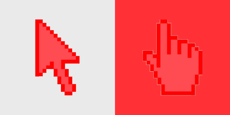 Cute Cursor Pack - Warm Red Palette