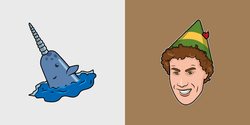 Elf & Mr Narwhal Cursor Pack