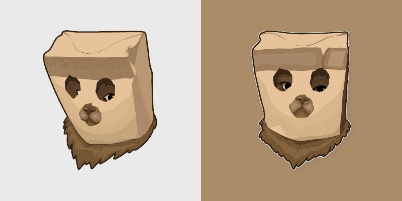 Cute Cursor Pack - Cat in Paper Bag Mask