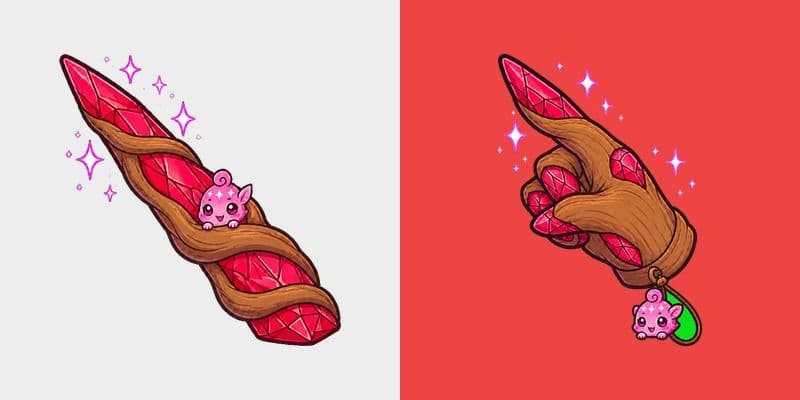 Ruby Spiral Wand