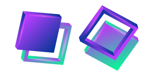 3D Abstract Squarecustom cursor pack