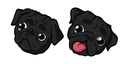 Black Pug Dogcustom cursor pack