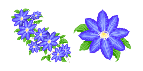 Blue Clematiscustom cursor pack