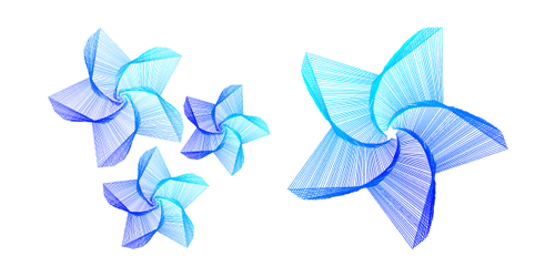 Blue Geometric Starscustom cursor pack