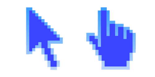 Blue Waves Pixelcustom cursor pack