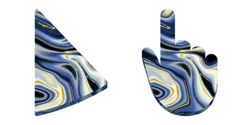 Blue and Gold Marblecustom cursor pack