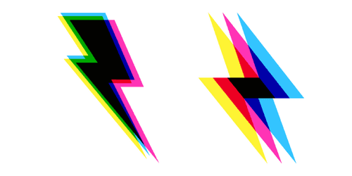 CMYK Lightning Boltcustom cursor pack