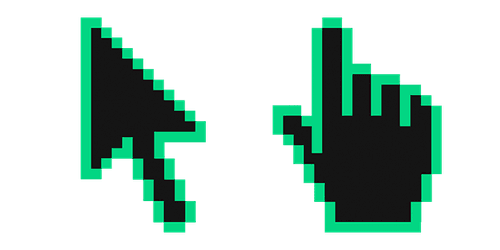 Caribbean Green Pixelcustom cursor pack