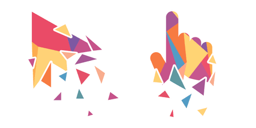 Colorful Polygonalcustom cursor pack