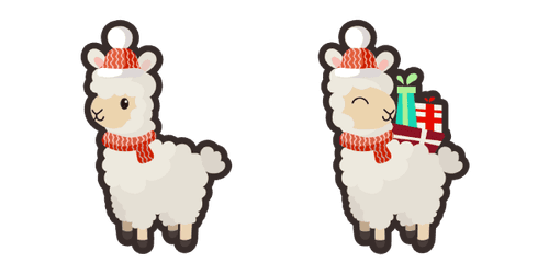 Cute Christmas Llamacustom cursor pack