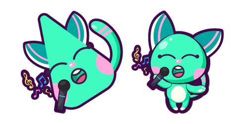 Cute Noki Singingcustom cursor pack