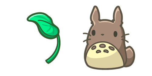 Cute Totoro and Leafcustom cursor pack