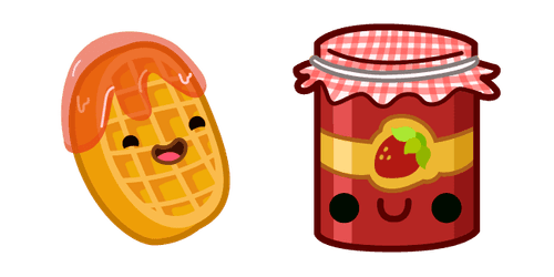 Cute Waffle and Jamcustom cursor pack
