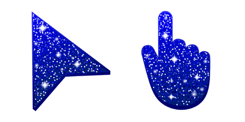 Dark Blue Glittercustom cursor pack