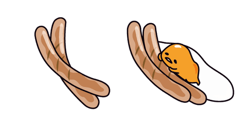 Gudetama and Sausagecustom cursor pack