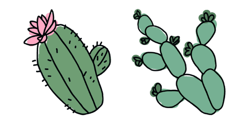Hand-Drawn Cactuscustom cursor pack