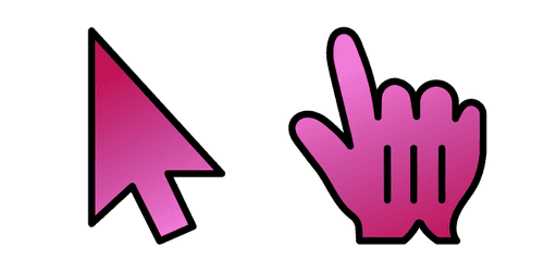 Hot Pink Gradientcustom cursor pack