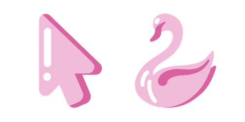 Minimal Pink Swancustom cursor pack