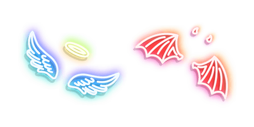Neon Angel and Devilcustom cursor pack
